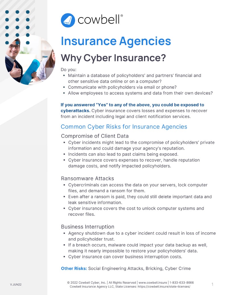 Cowbell – Standalone Cyber Insurance for Insurance Agencies Cowbell - Standalone Cyber Insurance for Insurance Agencies