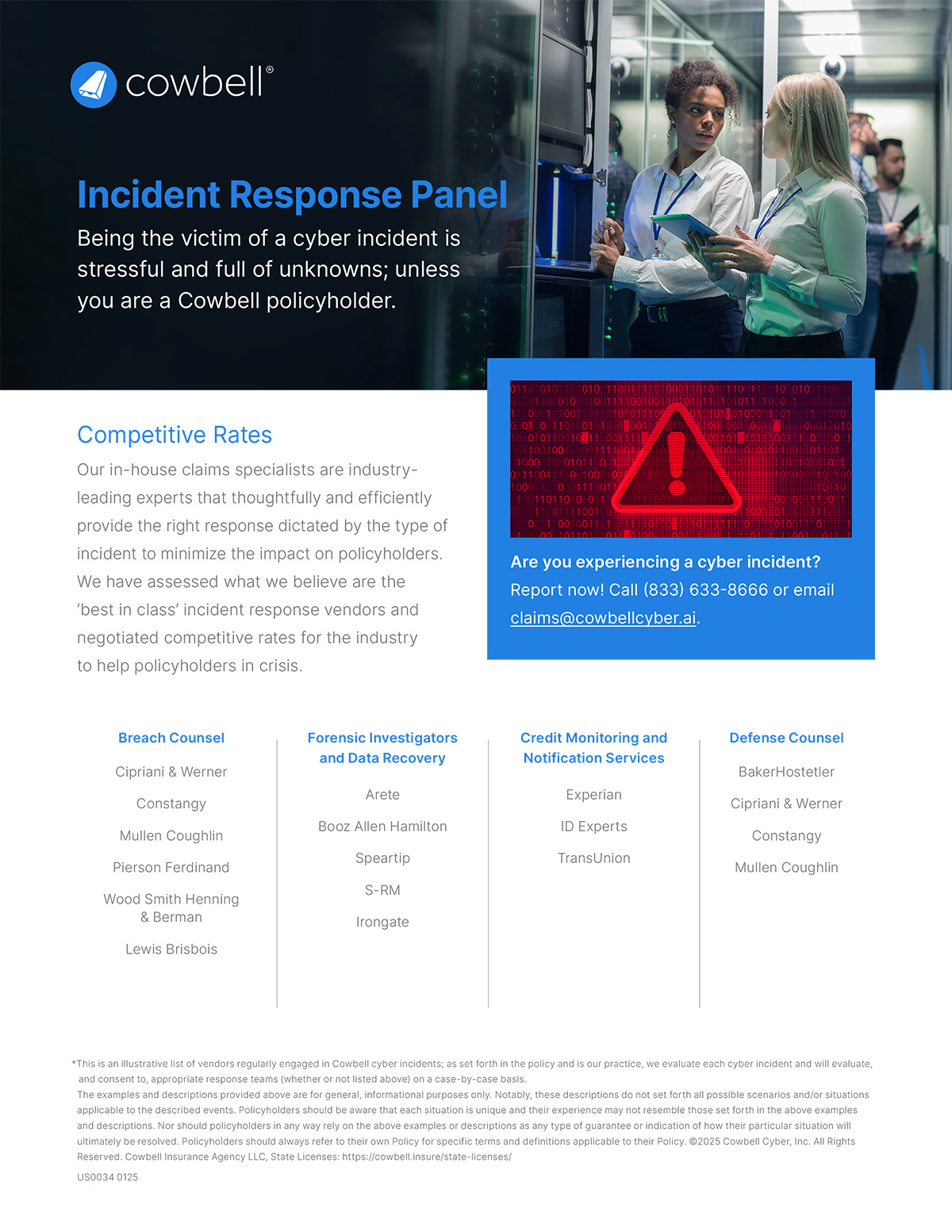 Cowbell Incident Response Panel