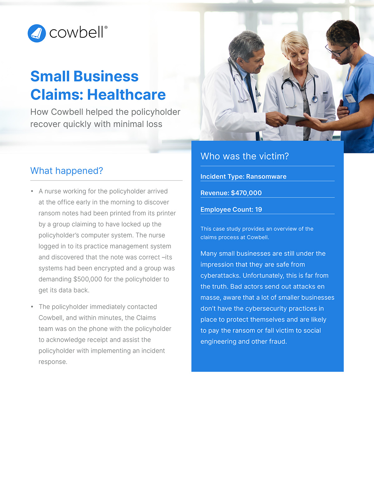 Small Business Claims: Healthcare