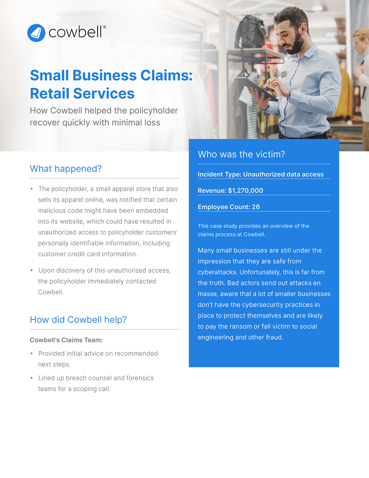 Small Business Claims: Retail
