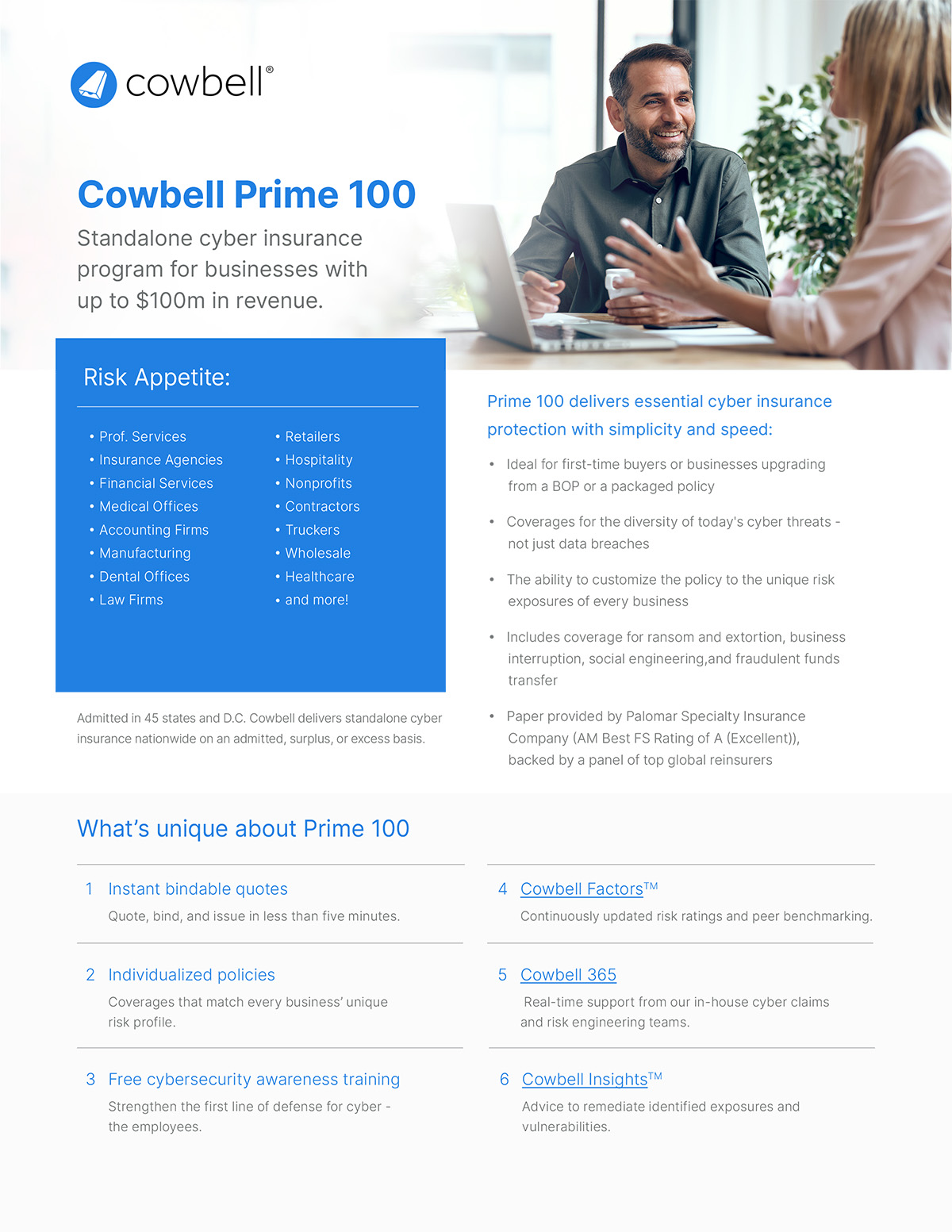 Cowbell Prime 100 Overview