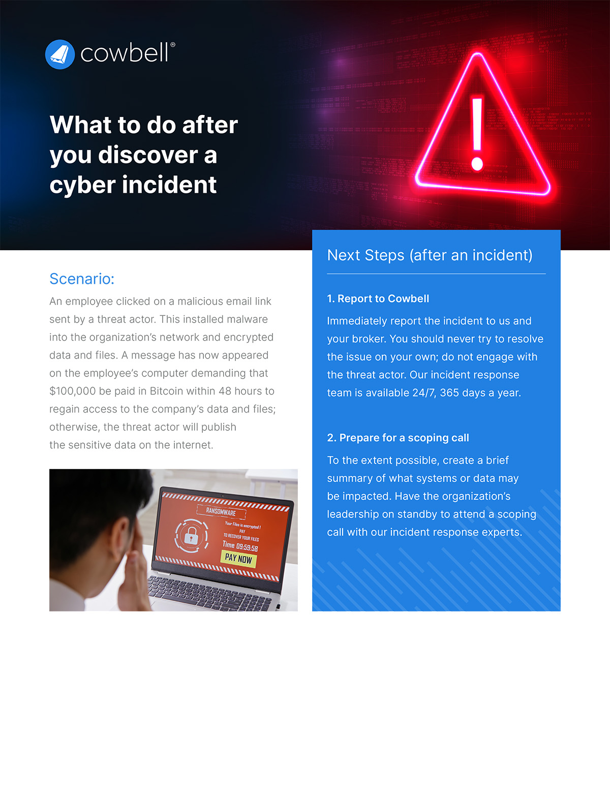 What to do after you discover an incident