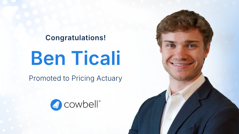 Cowbell Promotes Ben Ticali to Pricing Actuary