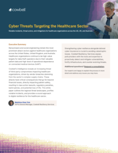 Cyber Threats Targeting the Healthcare Sector